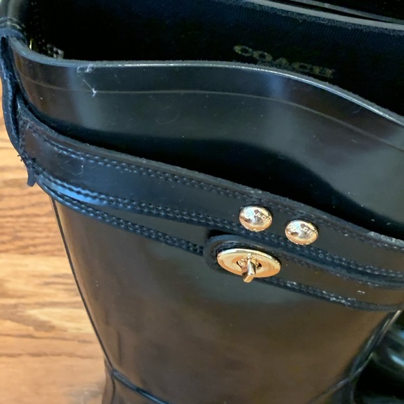 Coach Womens Tara Rubber Mid-Calf Rainboots - Picture 3 of 7